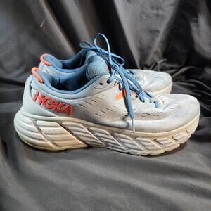 Hoka Gaviota 4 Blue Pink Running Shoes Women 10.5 B Cushioned Comfort